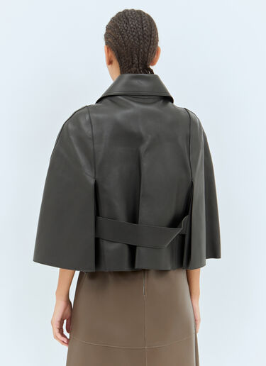 TOTEME Double Leather Cape Black tot0258006