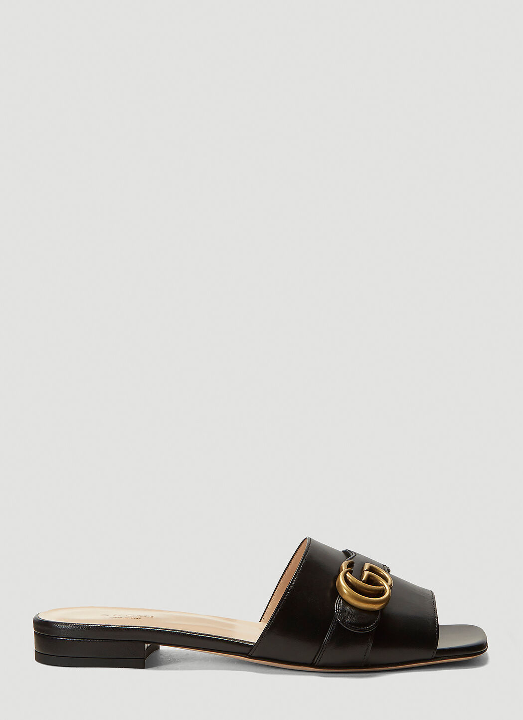 Gucci GG Marmont Mules in Black LN CC