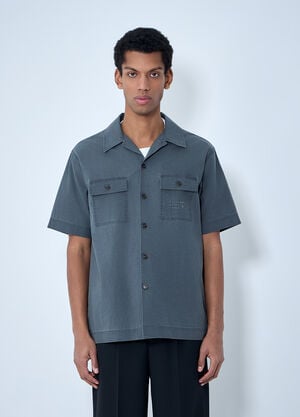MM6 Maison Margiela Button-Down Utility Shirt Grey mmm0163014