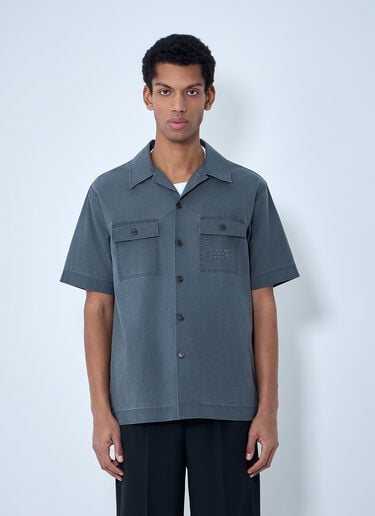 MM6 Maison Margiela Button-Down Utility Shirt Grey mmm0163014