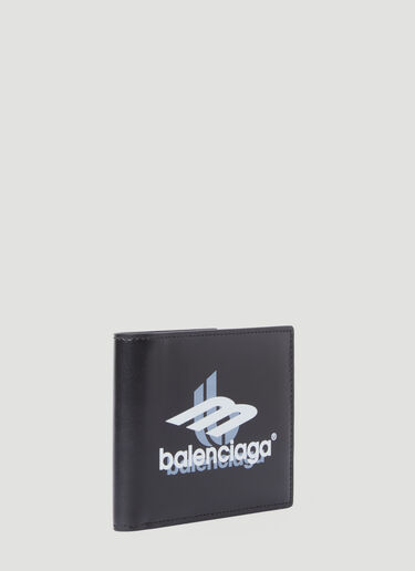 Balenciaga 로고 프린트 반지갑 블랙 bal0155047