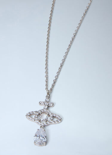 Vivienne Westwood Olympia Drop Pendant Necklace Silver vvw0264035