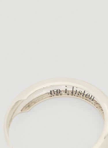Kwaidan Editions X Pearls Before Swine Rune Hoop Earrings Silver kwe0240014