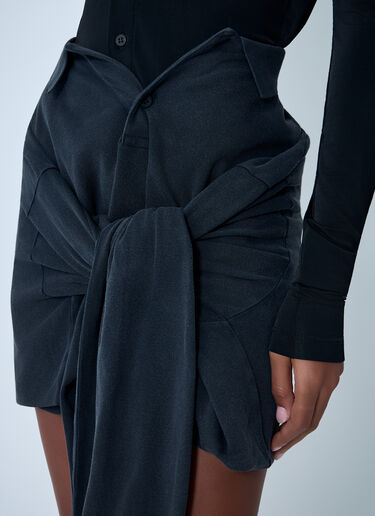 Balenciaga Knotted Mini Skirt Black bal0262007
