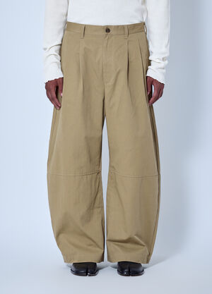 Comme des Garçons Homme Wide-Leg Pleated Trousers Beige cdh0164008