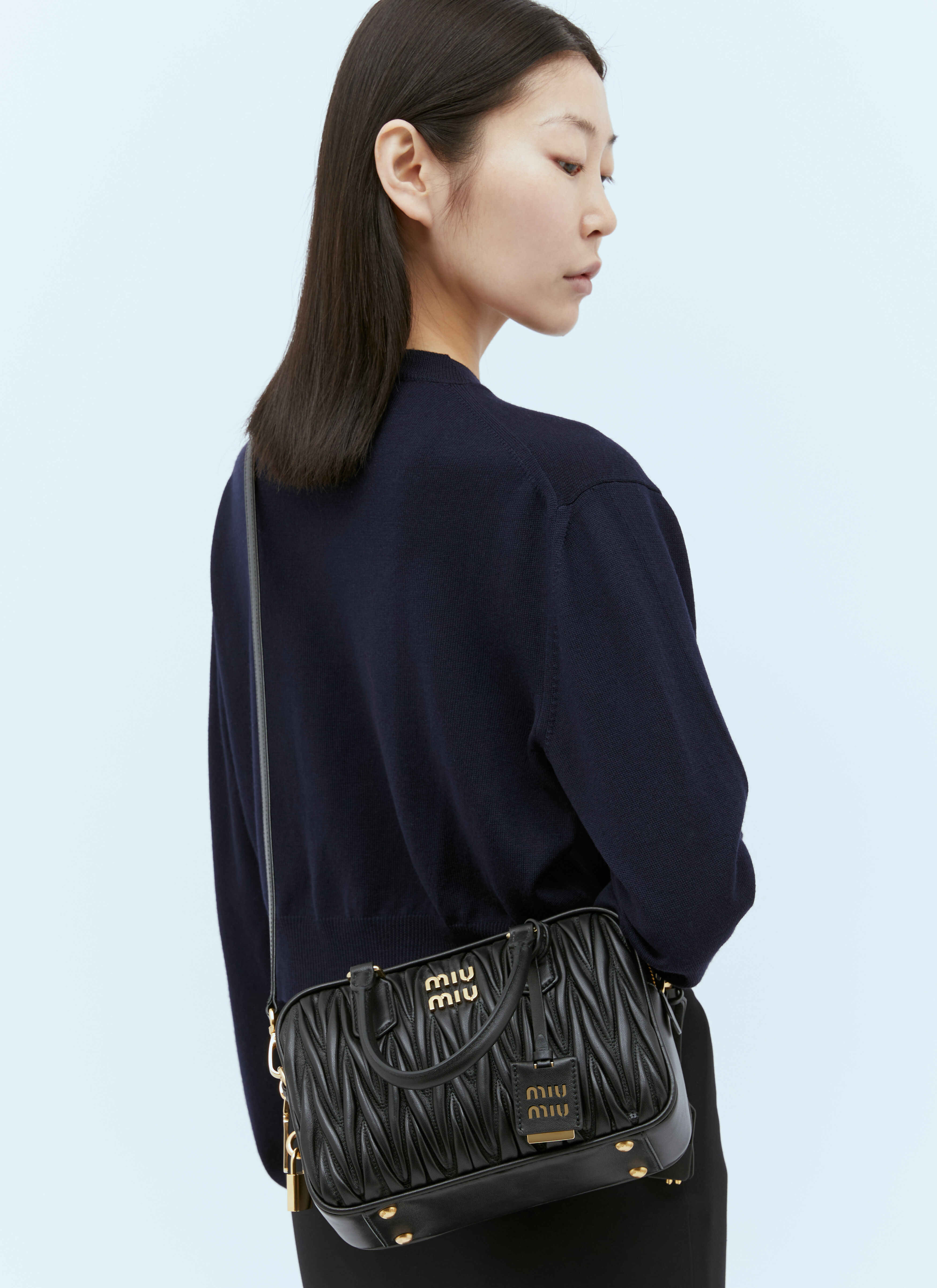Miu Miu Women's' Arcadie Matelassé Handbag in Black | LN-CC®