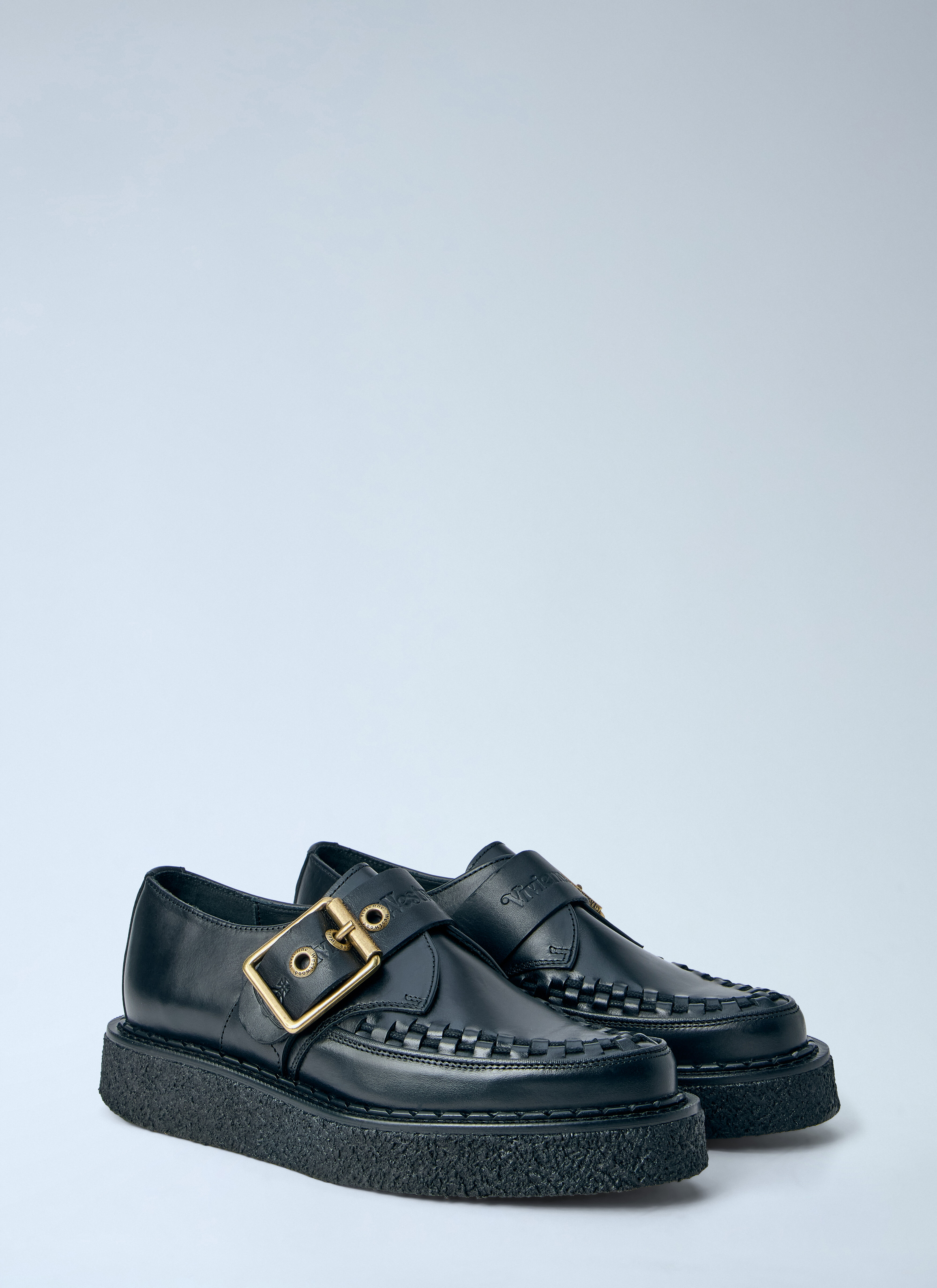 Vivienne Westwood Women's' Buckle Detail Leather Loafers in Black