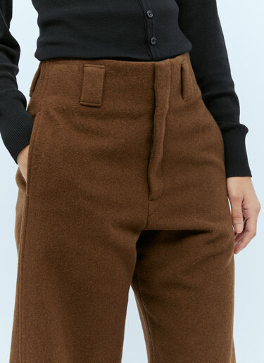 Lemaire 크롭 커브 팬츠 브라운 lem0254005