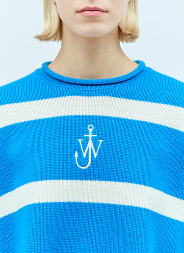 JW Anderson Cropped Anchor Sweater Blue jwa0255012