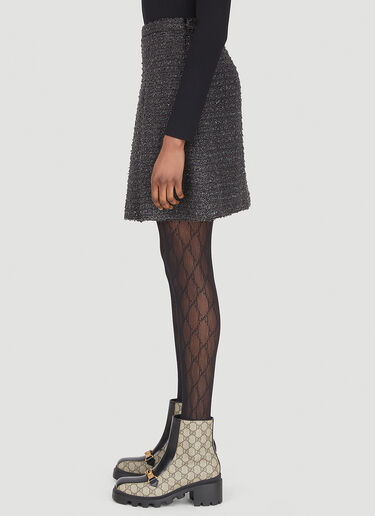 Gucci Melange Tweed Skirt Black guc0247068