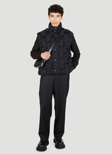 Bottega Veneta Intrecciato Sleeveless Jacket Black bov0151031
