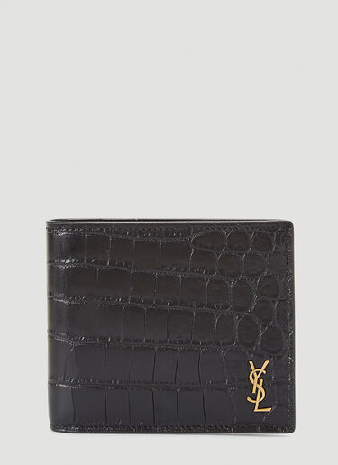 Saint Laurent Tiny Cassandre East/West Wallet Black sla0140039