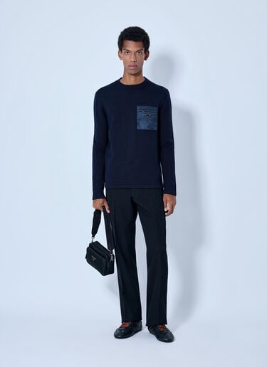 LN-CC® - Prada: Wool Sweater - Blue Prada Wool Sweater Blue pra0166209