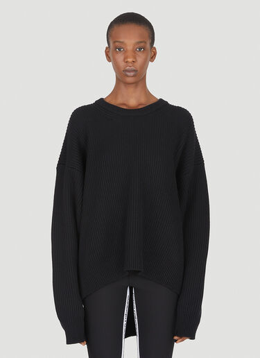 Rabanne Drop Hem Sweater Black pac0248008