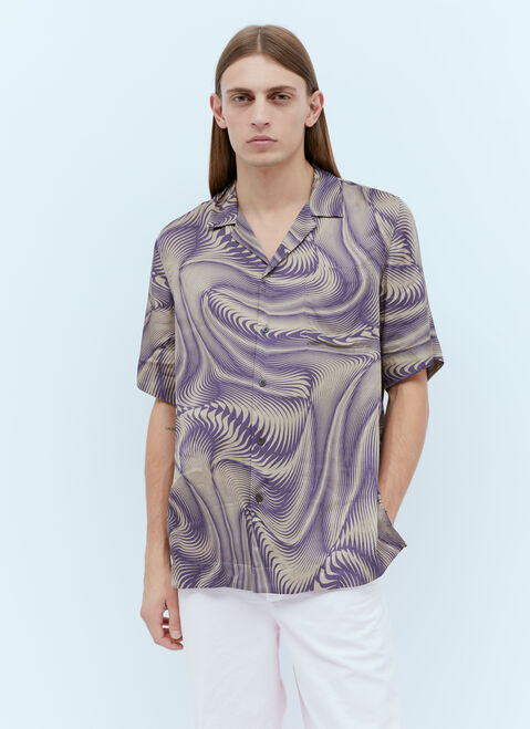 Dries Van Noten グラフィックプリントシャツ ブラウン dvn0154007