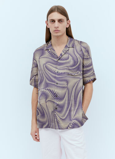 グラフィックプリントシャツ Dries Van Noten グラフィックプリントシャツ ライラック dvn0154018
