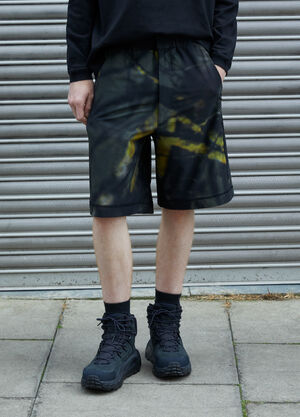 Massimo Osti Studio Camouflage Bermuda Shorts Black mao0158021
