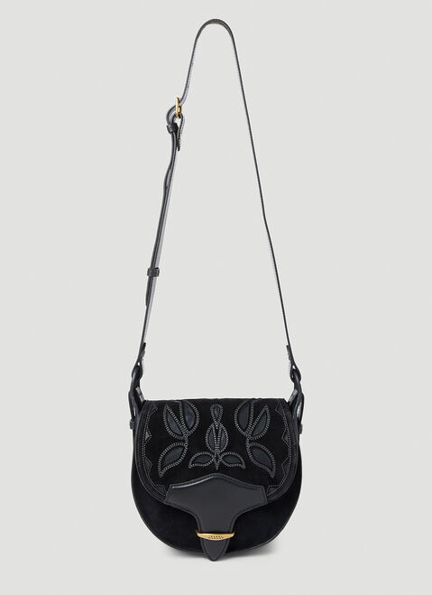 Isabel Marant Botsy 刺繍入りレザー スモール ショルダー バッグ ベージュ ibm0253047