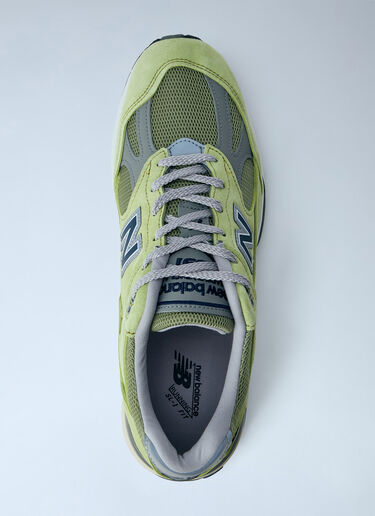 LN-CC® - New Balance: Made in UK 991V2 Summer Brights Sneakers - Green New Balance Made in UK 991V2 Summer Brights Sneakers Green new0165019