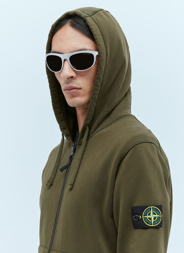Zip-Up Compass Patch Hooded Sweatshirt Stone Island Zip-Up Compass Patch Hooded Sweatshirt Green sto0154047