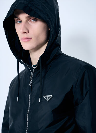 Prada Re-Nylon 후드 재킷 블랙 pra0159002