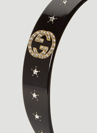 Gucci Crystal-Embellished Headband Black guc0241099