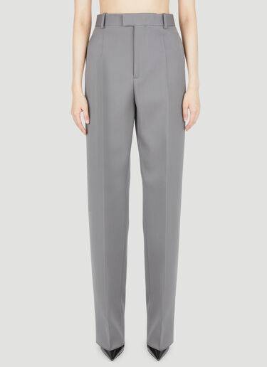 Bottega Veneta Compact Wool Tailored Pants Grey bov0254001