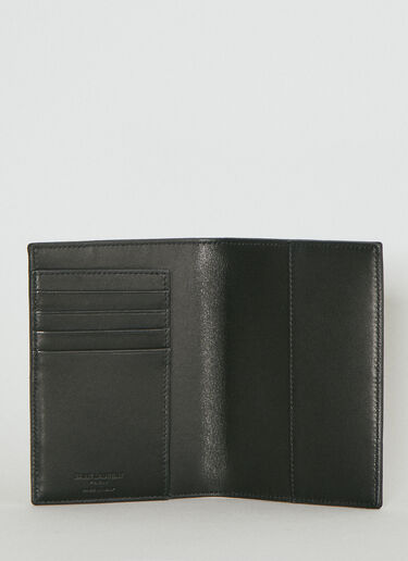 Saint Laurent Matelassé Carré Passport Case Black sla0253144