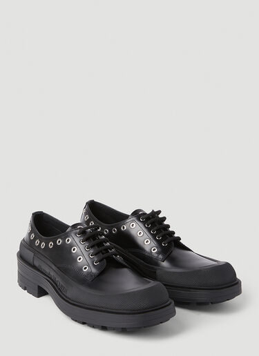 Alexander McQueen Eyelet Derby Shoes Black amq0151049