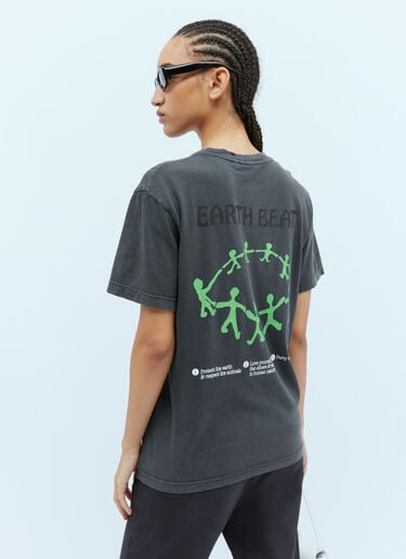 Carne Bollente Earth Beat T-Shirtシャツ ブラック cbn0354005