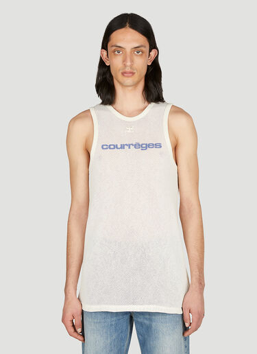 Courrèges Logo Print Tank Top White cou0152007