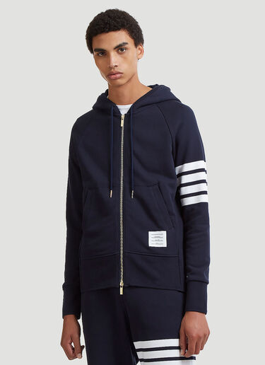 Thom Browne 4 Bar Hooded Sweatshirt Navy thb0125037