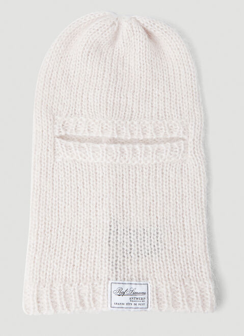 Thom Browne Logo Patch Knit Balaclava Pink thb0151046