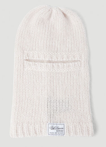 Logo Patch Knit Balaclava Raf Simons Logo Patch Knit Balaclava Light Pink raf0150022