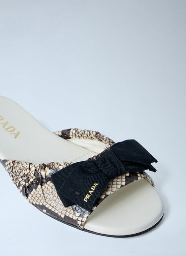 Prada Textured Slide Sandals Grey pra0263010