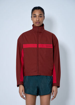 Saint Laurent High-Neck Zip Jacket Brown sla0263008