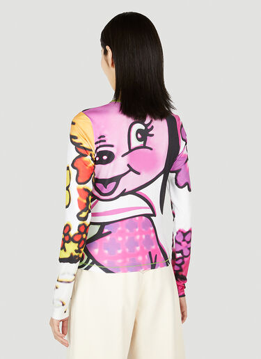 Chopova Lowena Graphic Print Long Sleeve Top Green cho0251001