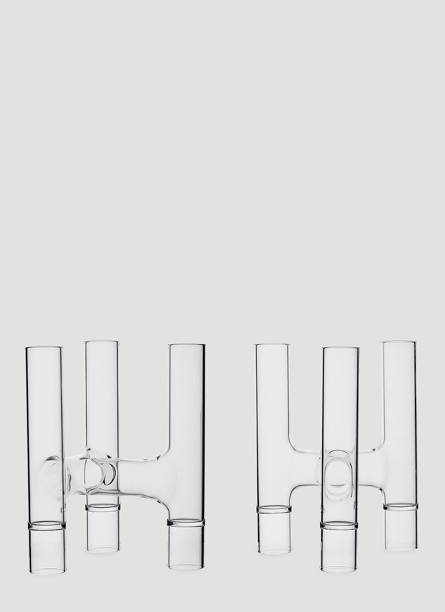 Fferrone Design Set Of Two Trio Candelabras In Transparent