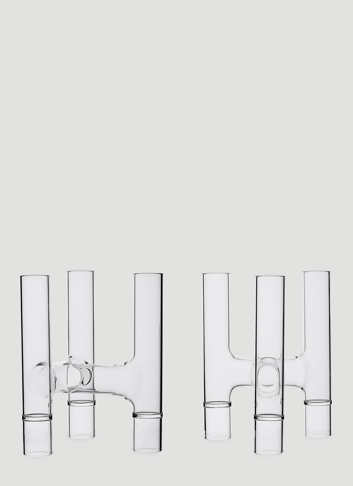 Fferrone Design Set Of Two Trio Candelabras In Transparent