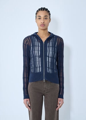 Our Legacy Compact Hooded Cardigan Blue our0260018