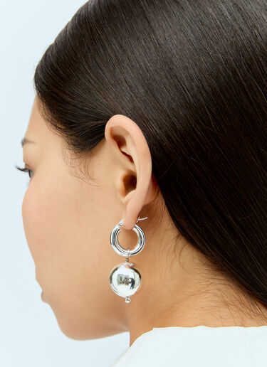 Pearl Octopuss.y Sphere Hoop Earrings Silver prl0355001