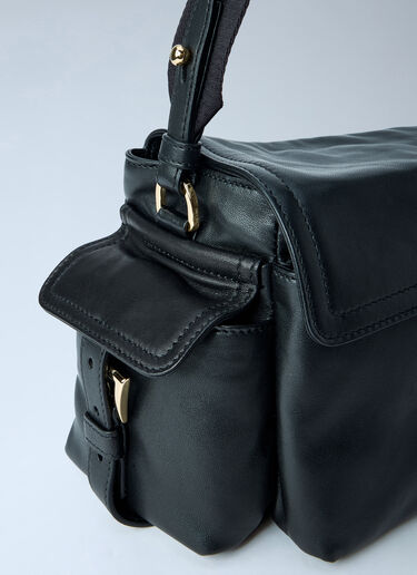 LN-CC® - Prada: Explore Medium Shoulder Bag with Flap - Black Prada Explore Medium Shoulder Bag with Flap Black pra0264402