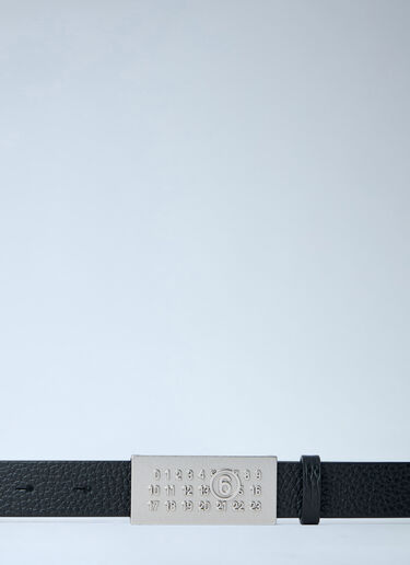 MM6 Maison Margiela Logo Motif Belt Black mmm0264019