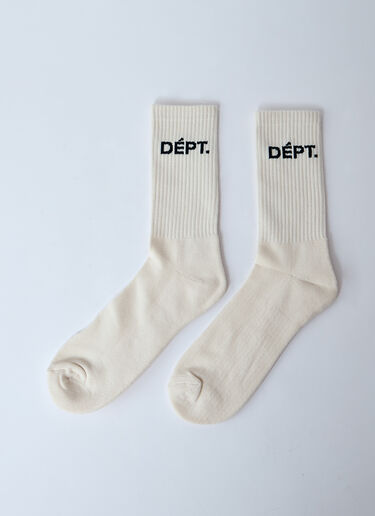 Gallery Dept. Logo Motif Socks White gdp0160027