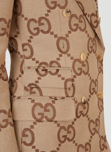 Gucci Jumbo G 双排扣西装外套 米色 guc0247021