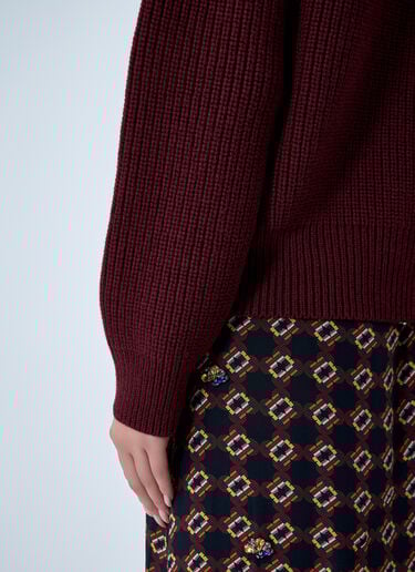 Zip-Collar Sweater Dries Van Noten Zip-Collar Sweater Red dvn0262014