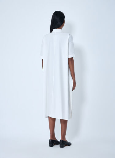 MM6 Maison Margiela Button-Down Midi Dress White mmm0264005
