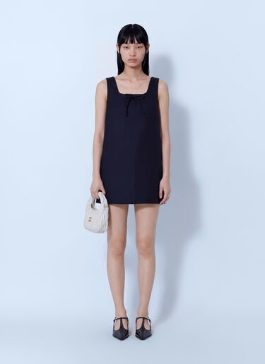 LN-CC® - Miu Miu: Sleeveless Mini Dress with Bow Detail - Navy Miu Miu Sleeveless Mini Dress with Bow Detail Navy miu0266116