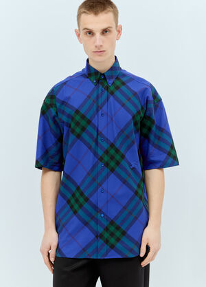 Vivienne Westwood Check Short-Sleeve Shirt Blue vvw0155003