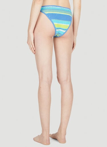 Crochet String Bikini Bottoms GANNI Crochet String Bikini Bottoms Blue gan0252032